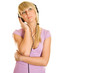 Woman listening to music