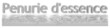 Penurie d'essence avec reflet de l'eau