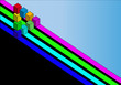 background with illusion from cube background with illusion from cube
