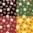 four seamless background with strawberry