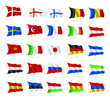 world flags set vector as true