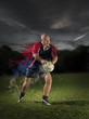 Rugby Player with dramatic sky