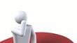 Sitting and thinking on a question mark - 1920x1080 HD footage Sitting and thinking on a question mark - 1920x1080 HD footage