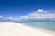White sand beach and turquoise lagoon White sand beach and turquoise lagoon