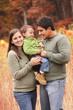 Family having fun outdoors