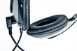 black headphones