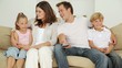 Young Family Watching TV