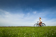 Riding a bicycle
