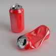 Drink can deformed