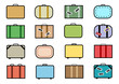 Vector suitcase icon set Vector suitcase icon set