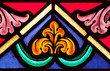 Colorful colorful glass in the church. Colorful colorful glass in the church.