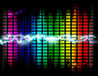 Photo: fondo con graficos y ondas de musica fondo con graficos y ondas de musica