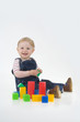 Kid with cubes