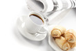 Cup of fragrant coffee on a morning paper business news Cup of fragrant coffee on a morning paper business news