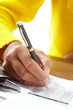 businessman hand with pen businessman hand with pen