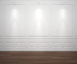 spotslight on white classis wall