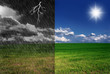 The sun and lightning