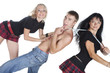 Two girls and a young man