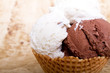 Photo: Chocolate and vanilla ice cream Chocolate and vanilla ice cream