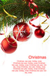 fir-tree xmas, text congratulation