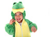 Adorable baby boy dressed as a frog