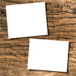 Paper on wood.