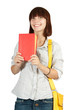 young girl with book