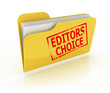 editors choice folder icon over the white background