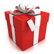 gift box over white background 3d illustration