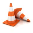traffic cones 3d illustration traffic cones 3d illustration