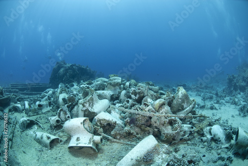 Photo: Wrecked remains of the cargo of the Yolanda shipwreck. Wrecked remains of the cargo of the Yolanda shipwreck.