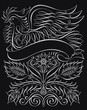 Calligraphy Dove Design