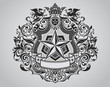 Ornate Shield Crest Design