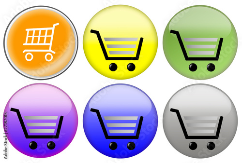 Illustration: Einkaufswagen Buttons Einkaufswagen Buttons