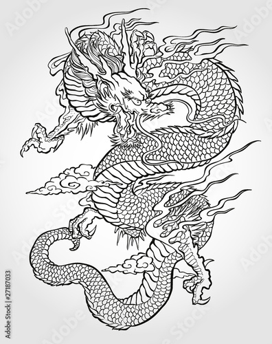 asian dragon tattoo. Asian Dragon Tattoo