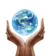 hand holding earth