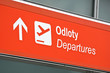 Airport departure sign.