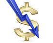 Falling Dollar. Dollar Currency Collapse. Exchange rate.