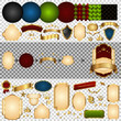 Gold-framed labels parts