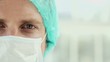 Closeup of a Male Surgeon in Scrubs