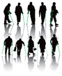 Vector: Disabled people Disabled people