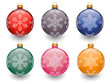 Vector: Christmas baubles isolated on white Christmas baubles isolated on white