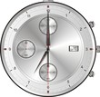 19 Uhr exakt abend Silberuhr Nachts 7 Uhr