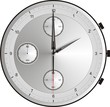 2 Uhr exakt Mittag Silberuhr Nachts