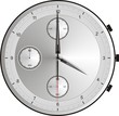 4 Uhr exakt Nachmittag Silberuhr