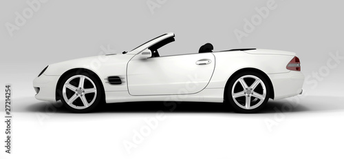 Illustration: White fast car White fast car