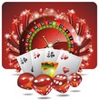 Vector gambling illustration with casino elements