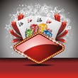 Vector gambling illustration with casino elements