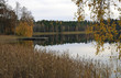 Scenic view for november's lake reflection
