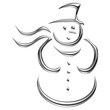 Bonhomme de neige en chrome